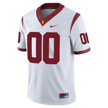 Custom USC Trojans Football White Game Stitched Jersey - Image 2