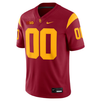 Custom USC Trojans Football Cardinal Game Stitched Jersey w/ B1G Patch - Image 2