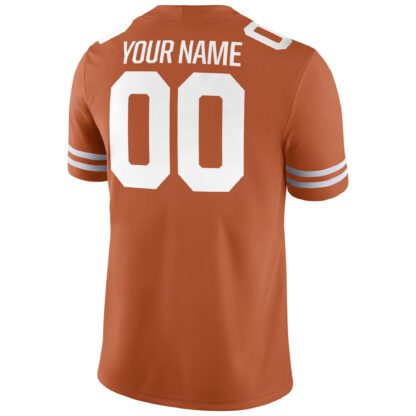Custom Texas Longhorns Football Orange Game Stitched Jersey w/ SEC Patch - Image 3