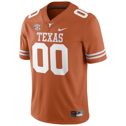 Custom Texas Longhorns Football Orange Game Stitched Jersey w/ SEC Patch - Image 2