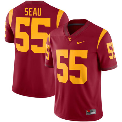 Junior Seau USC Trojans Football Cardinal Home Game Stitched Jersey