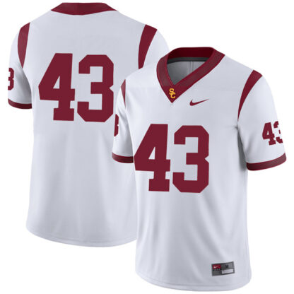 Troy Polamalu USC Trojans Football White Away Stitched Jersey