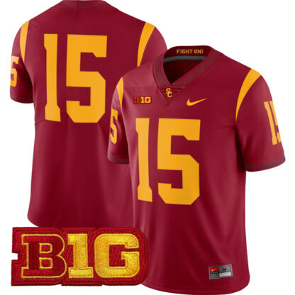 Drake London USC Trojans Football Cardinal Home Limited Stitched Jersey w/ B1G Patch