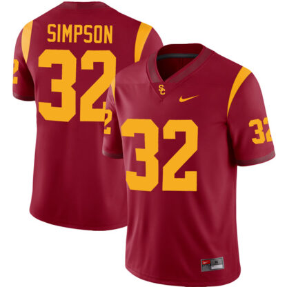 OJ Simpson USC Trojans Football Cardinal Home Game Stitched Jersey