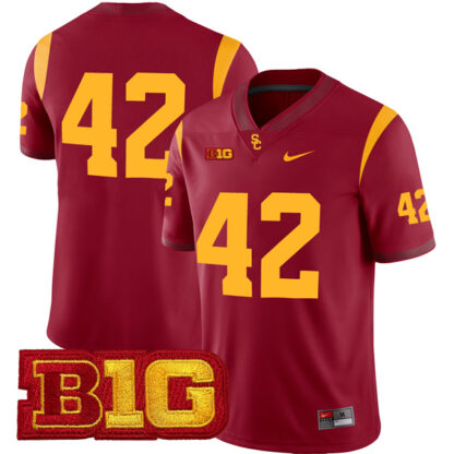 Ronnie Lott USC Trojans Football Cardinal Home Stitched Jersey w/ B1G Patch
