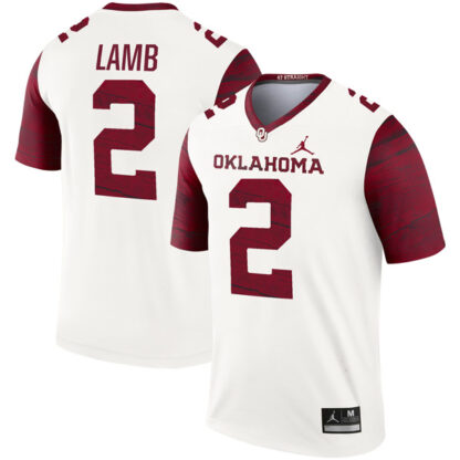 CeeDee Lamb Oklahoma Sooners Football White Legend Stitched Jersey