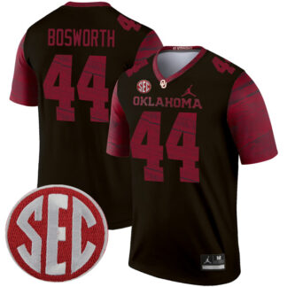 Brian Bosworth Oklahoma Sooners Football Black Legend Stitched Jersey w/ SEC Patch